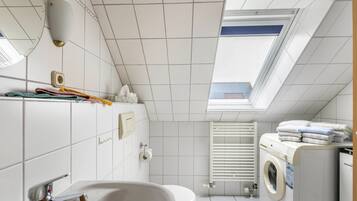 Dusche, Haartrockner, Handtücher