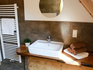 Dusche, Haartrockner, Handtücher