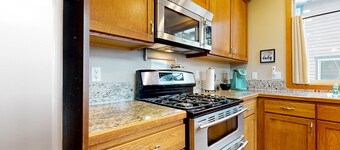 Private all-season cabin within walking distance of the lifts, fireplace, & deck