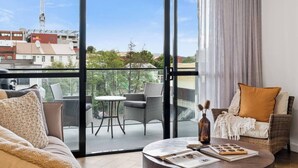 Living area - Sleek City Pad with a Garden Rooftop (Hobart)