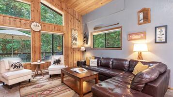 TV, fireplace, foosball