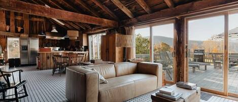 Televisión y chimenea