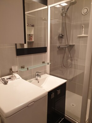 Sèche-cheveux, savon, papier toilette