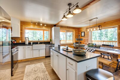 私人滑雪安吉尔火山小屋：环绕阳台