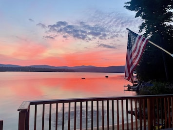 Sunset view from the deck