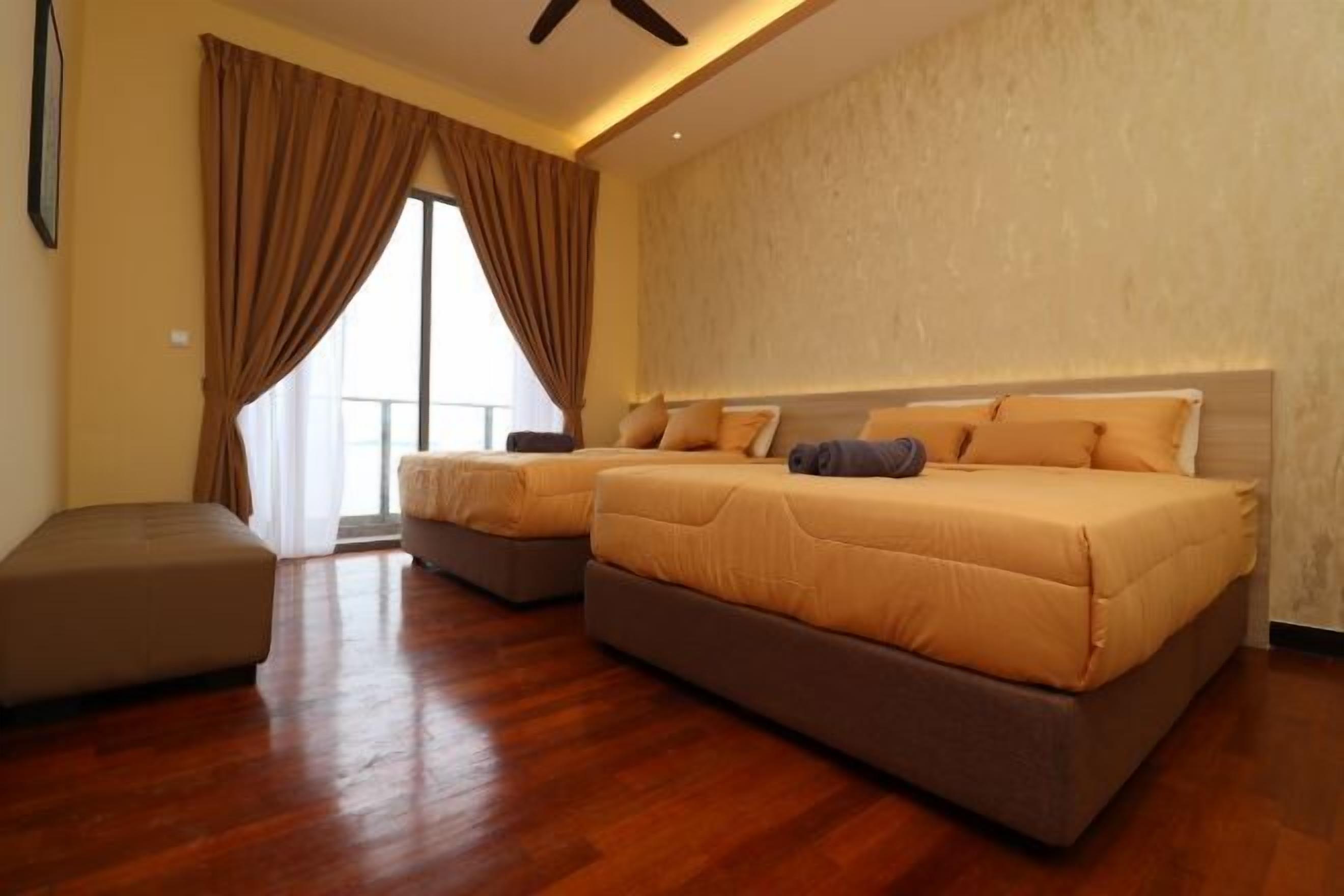 Individually decorated, individually furnished, desk, blackout curtains