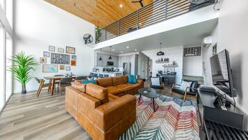 Smart TV, video games, ping pong, books