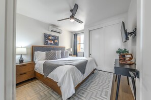 4 soverom, strykejern/-brett, wi-fi (inkludert) og sengetøy