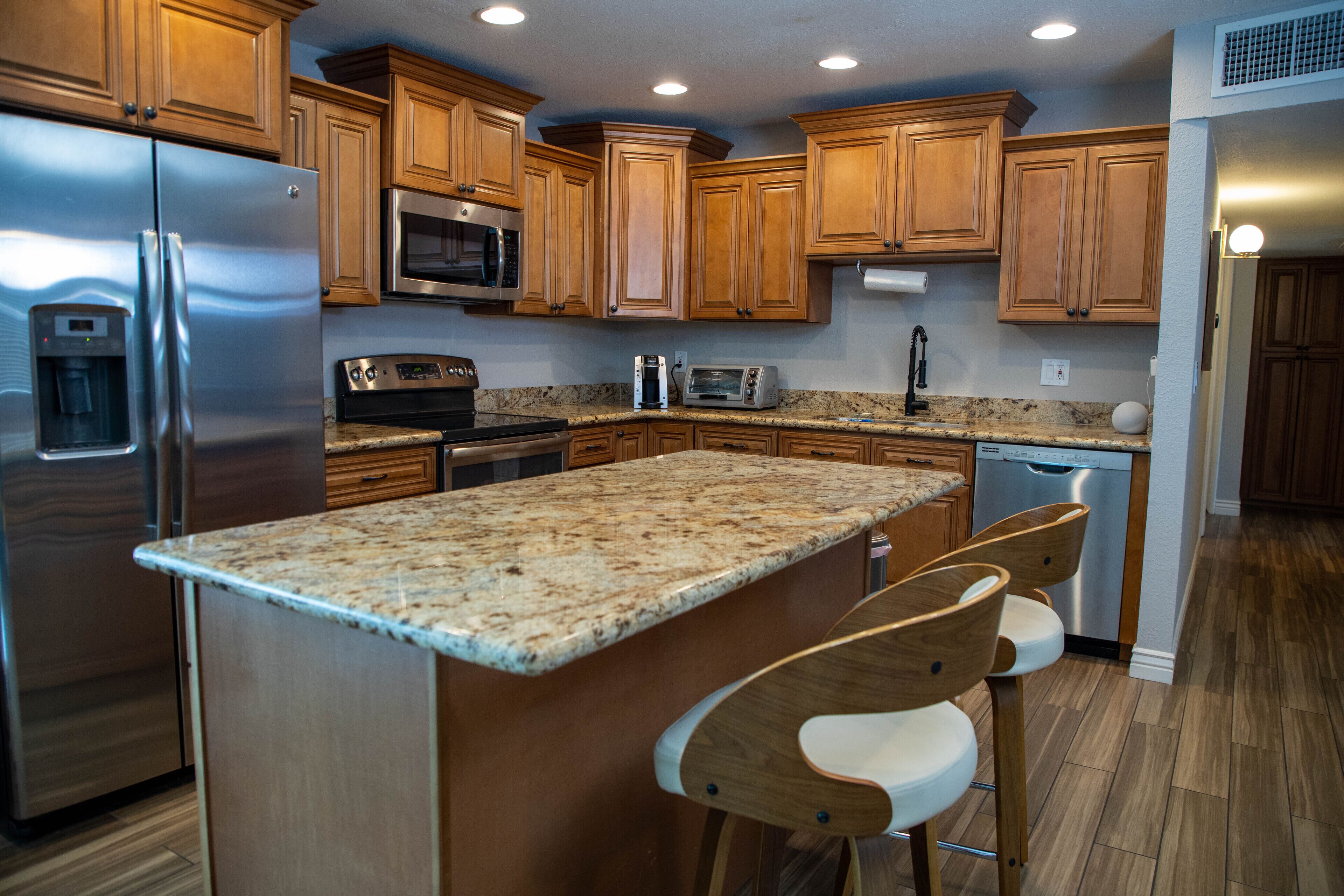 Microwave, oven, stovetop, dishwasher