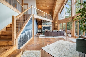 Interior - Private, ocean view cabin next to ONP; hot tub/game-room (Port Angeles)