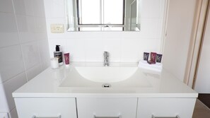 Hair dryer, towels