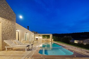 Pool - Luxury Corfu Villa: Lithari Exi, Private Pool, Jacuzzi, Sleeps 4-5 (Corfu)