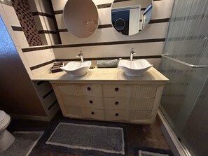 Towels, soap, toilet paper