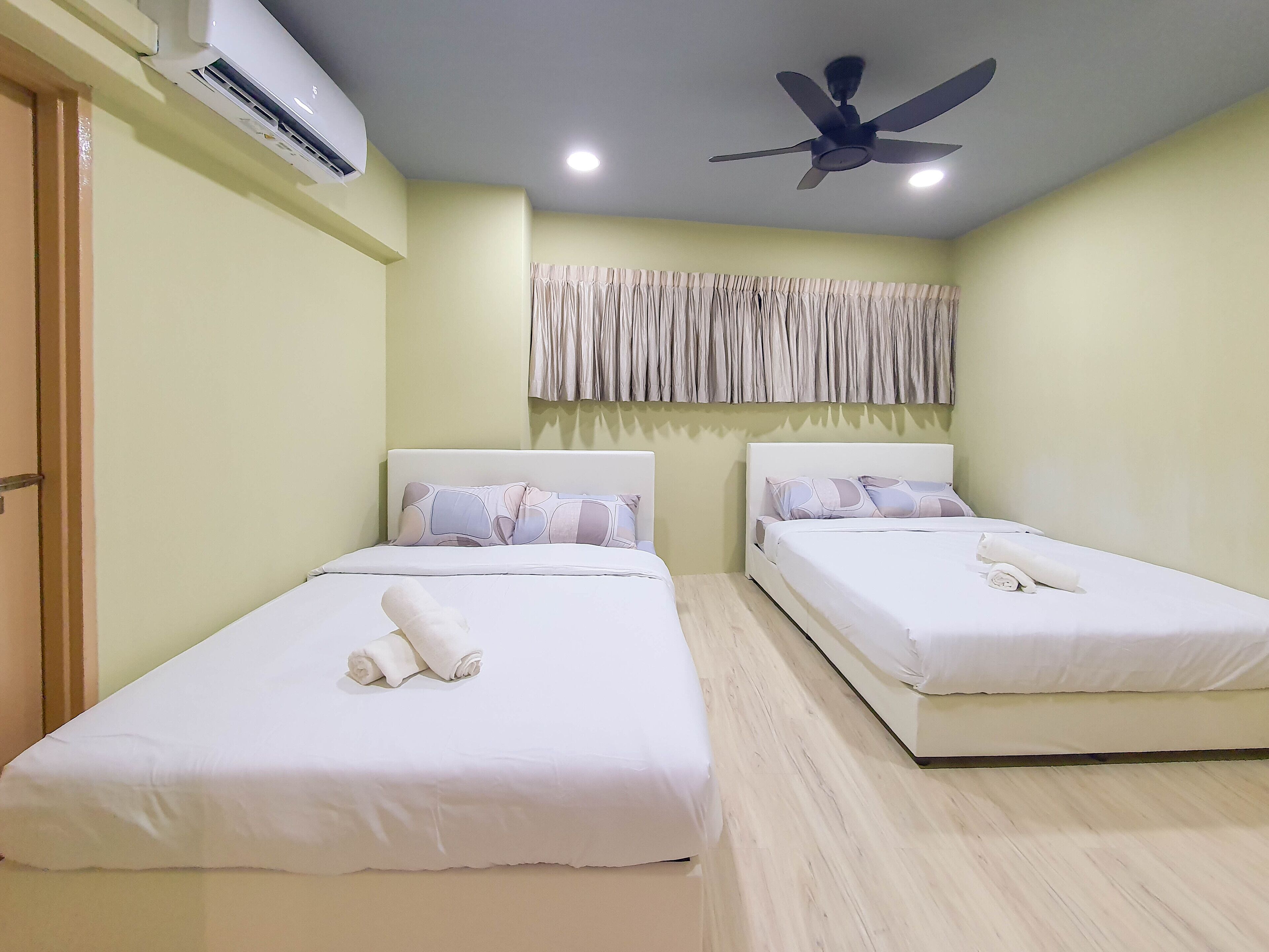 4 bedrooms, individually furnished, blackout curtains, soundproofing