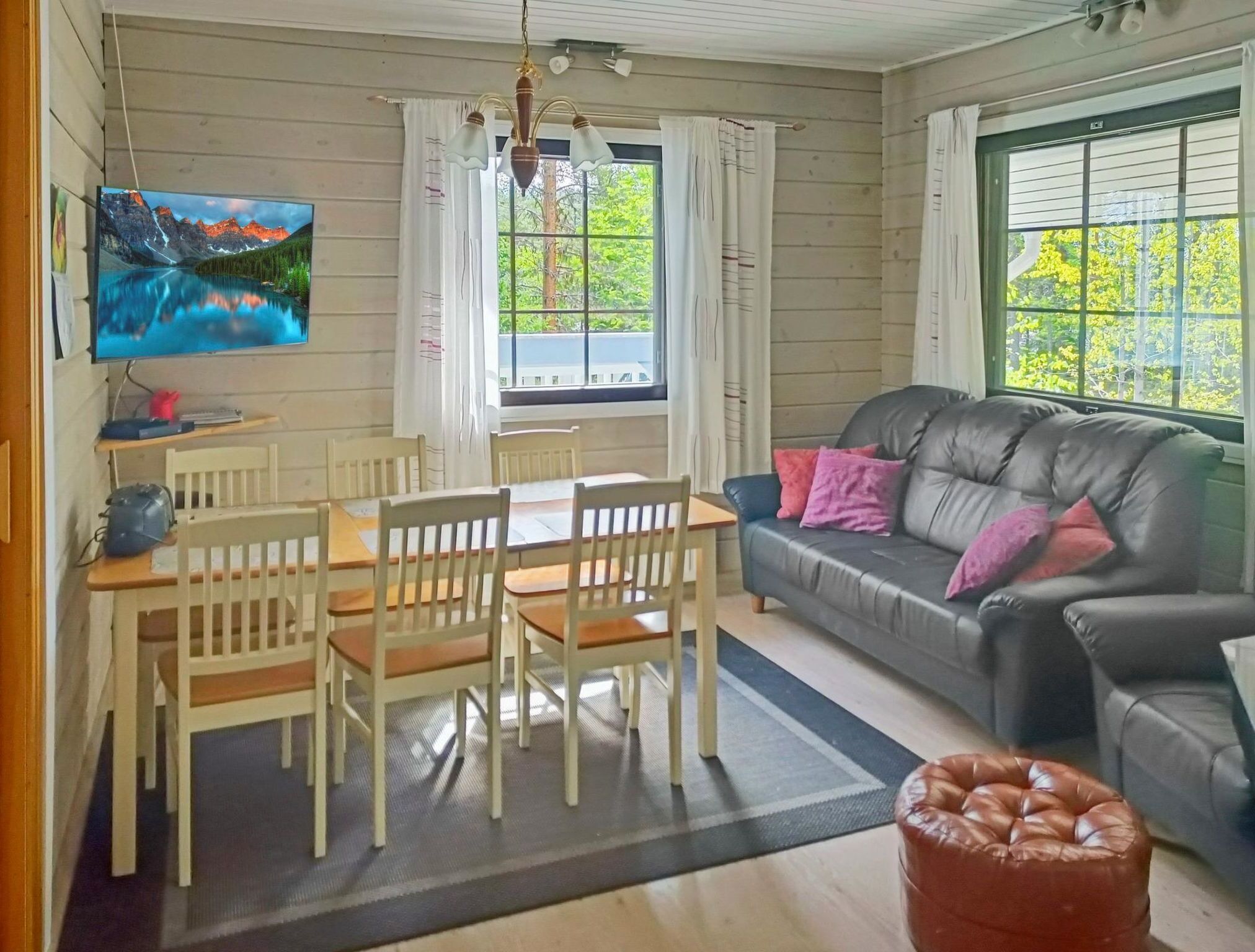 Televisión y reproductor de DVD 