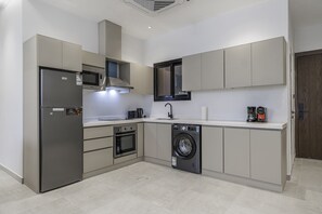 公寓, 2 間臥室 | 私人廚房 | 雪櫃、微波爐、焗爐、爐具