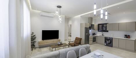 Apartment, 2 Schlafzimmer | Essbereich im Zimmer