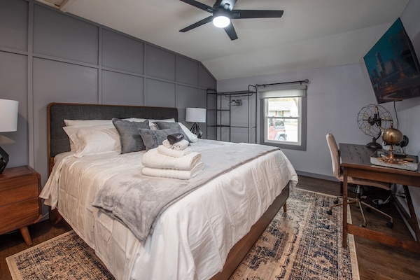 Sleep like royalty, wake up to your favorite shows – our bed is your entertainment haven.