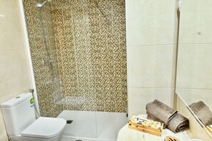 Shower, hair dryer