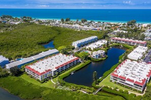 Condo, 2 Bedrooms | Aerial view - Sunbow Bay 108 2 Bedroom Condo by RedAwning (Holmes Beach)
