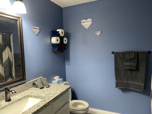 Dutxa, tovalloles, xampú i paper higiènic 