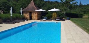 Piscina externa, piscina aquecida