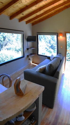 Family Bungalow, 1 Double Bed with Sofa bed, Lake View | Living area | 24-inch LCD TV with satellite channels, MP3 dock