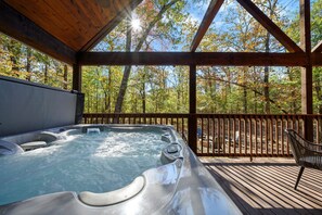 Private hot tub with a view