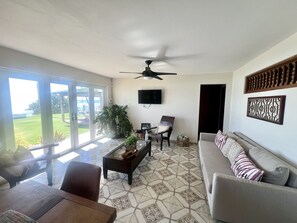 Smart TV, books -  Oceanfront Boho-Rustic Apartment Suite with pool, unique and amazing sunrises. (Patillas)