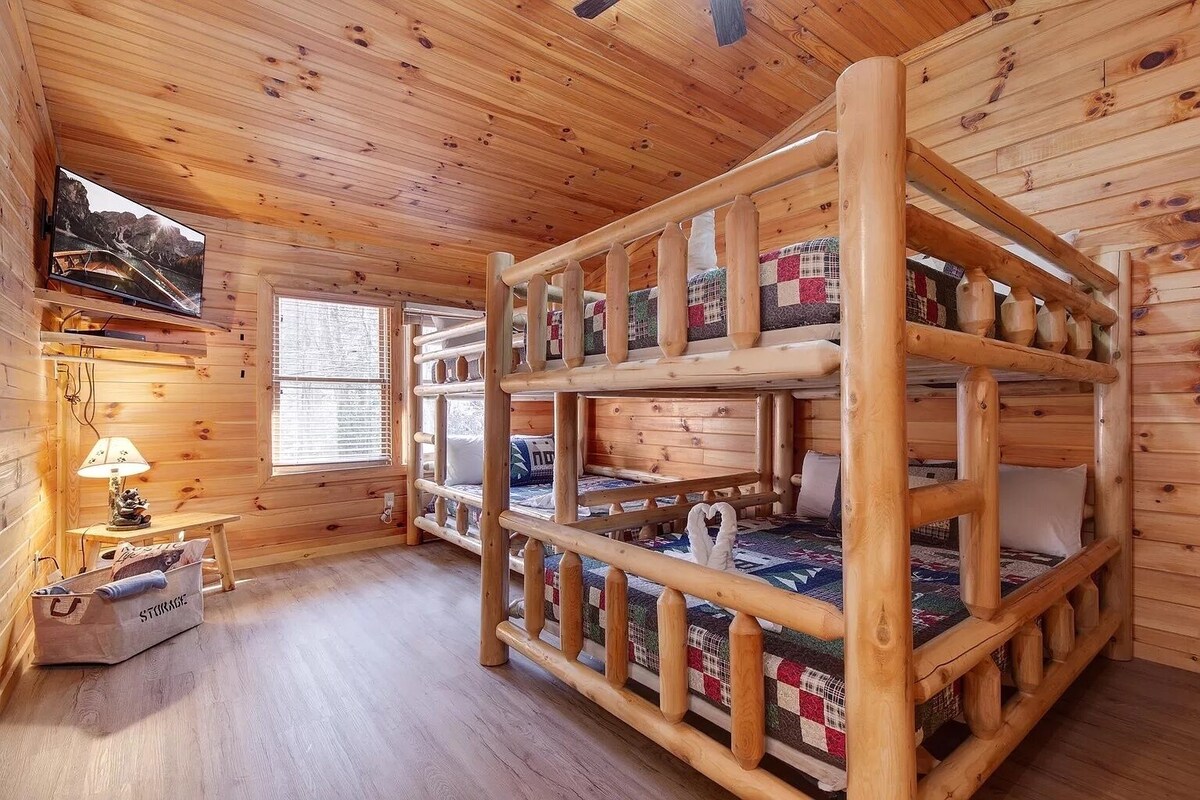 Photo 76 of So many bedrooms! Gatlinburg's best group cabin! Fire pit / hot tub / game room!