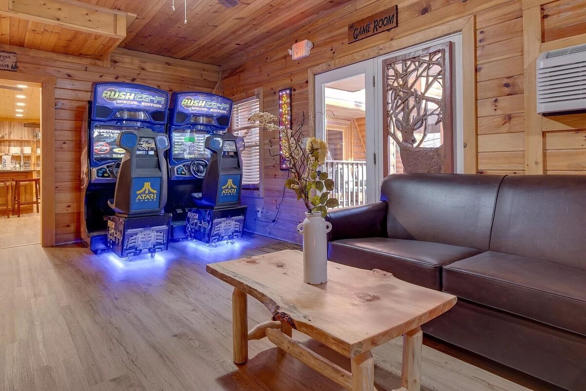 Photo 44 of So many bedrooms! Gatlinburg's best group cabin! Fire pit / hot tub / game room!