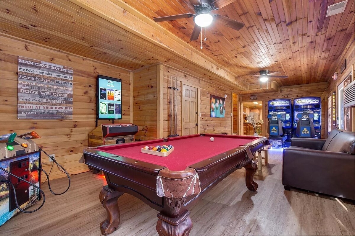 Photo 45 of So many bedrooms! Gatlinburg's best group cabin! Fire pit / hot tub / game room!