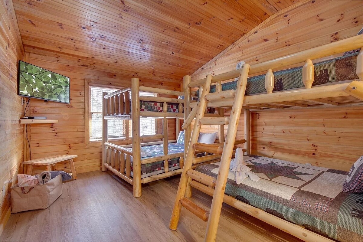Photo 75 of So many bedrooms! Gatlinburg's best group cabin! Fire pit / hot tub / game room!