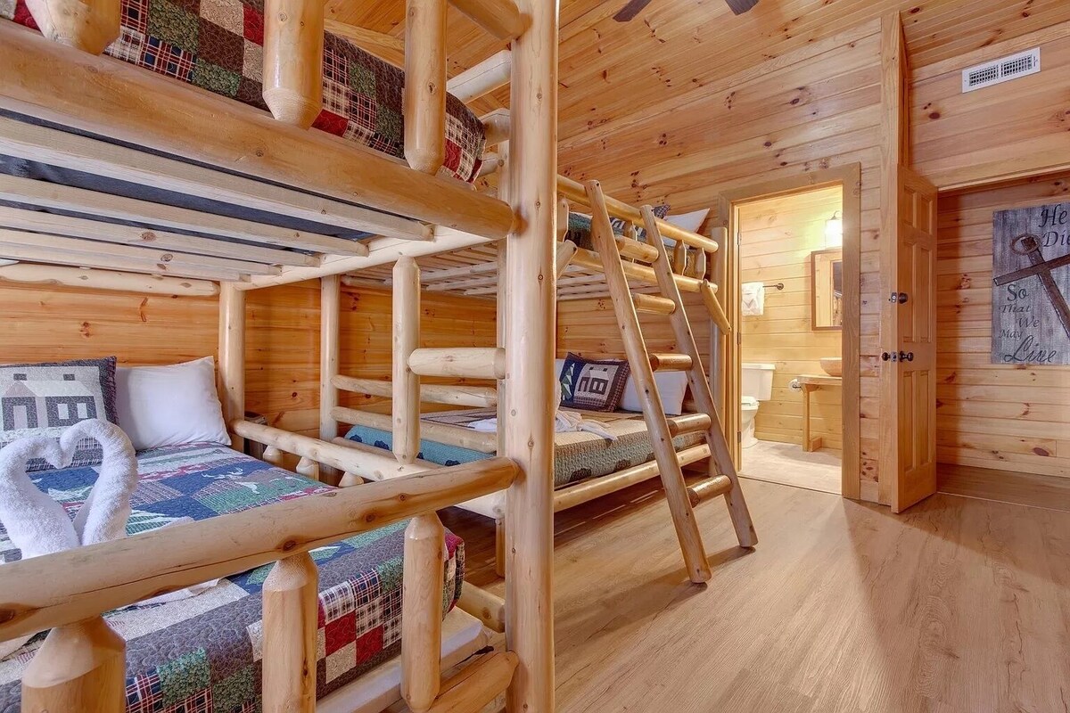 Photo 73 of So many bedrooms! Gatlinburg's best group cabin! Fire pit / hot tub / game room!