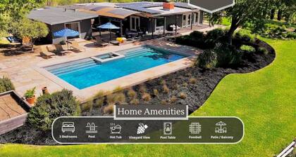 Vineyard Villa: Pool | Spa | Games Room | EV Char.