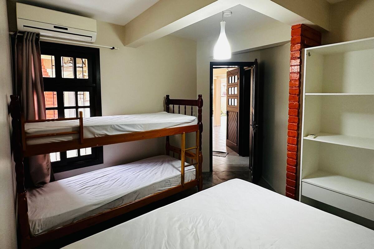 2 bedrooms, blackout curtains, iron/ironing board, free WiFi