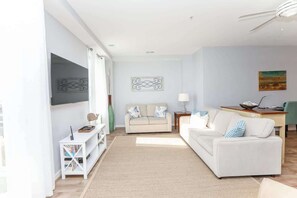 TV, fireplace, DVD player, stereo