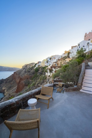 Apartamento básico, suíte, vista para o mar (Anastasia) | Vista da sacada