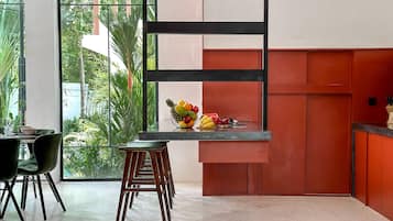 Villa, 4 Bedrooms | Private kitchen | Fridge, microwave, stovetop, coffee/tea maker