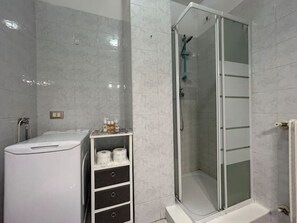 Eco-friendly toiletries, hair dryer, towels, soap