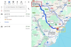Kart over overnattingsstedet