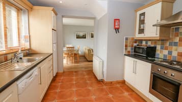 Fridge, dishwasher, electric kettle, toaster