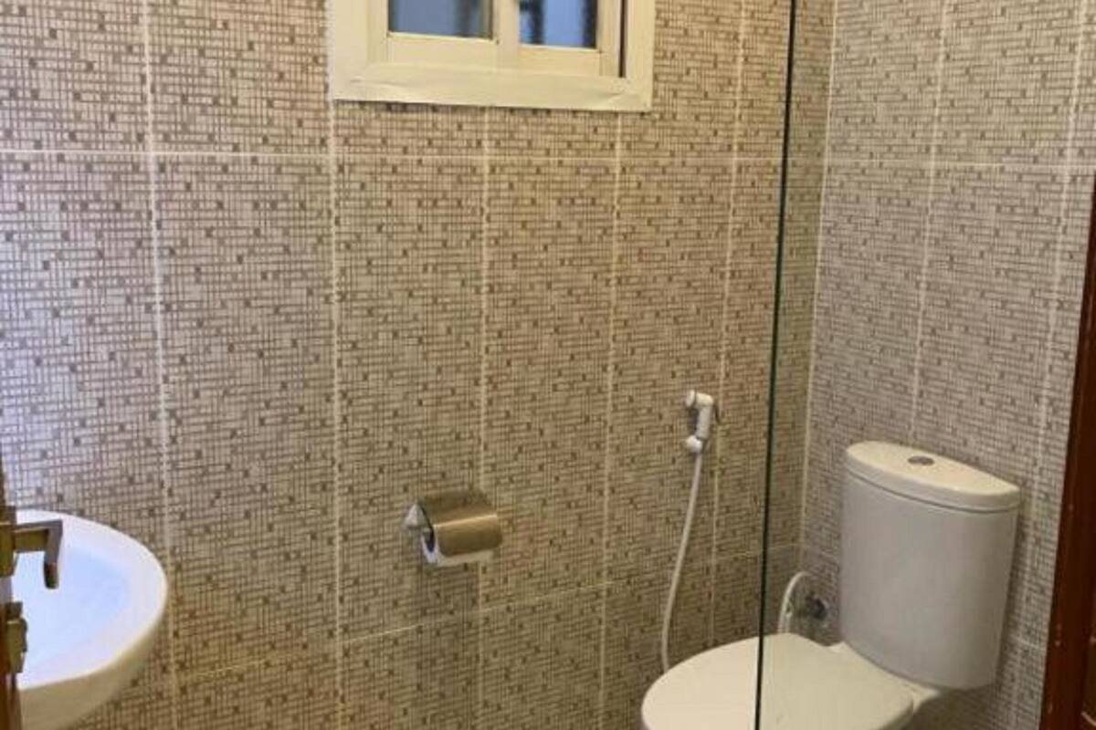 slippers, towels, soap, toilet paper