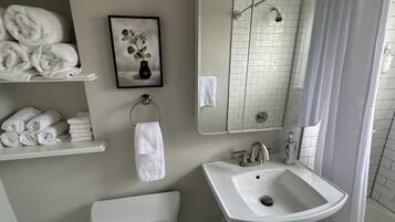 Towels, soap, toilet paper