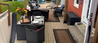 Relax on the South Shore, steps from 2 beaches, ocean views & hot tub.