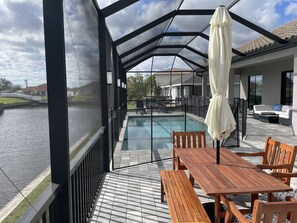 Outdoor pool, a heated pool