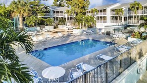 A heated pool - Lagoon Front 3 Bedroom and Den, 4 Balcony, 3 Bathroom, 3 story Resort Townhouse  (Key Largo)