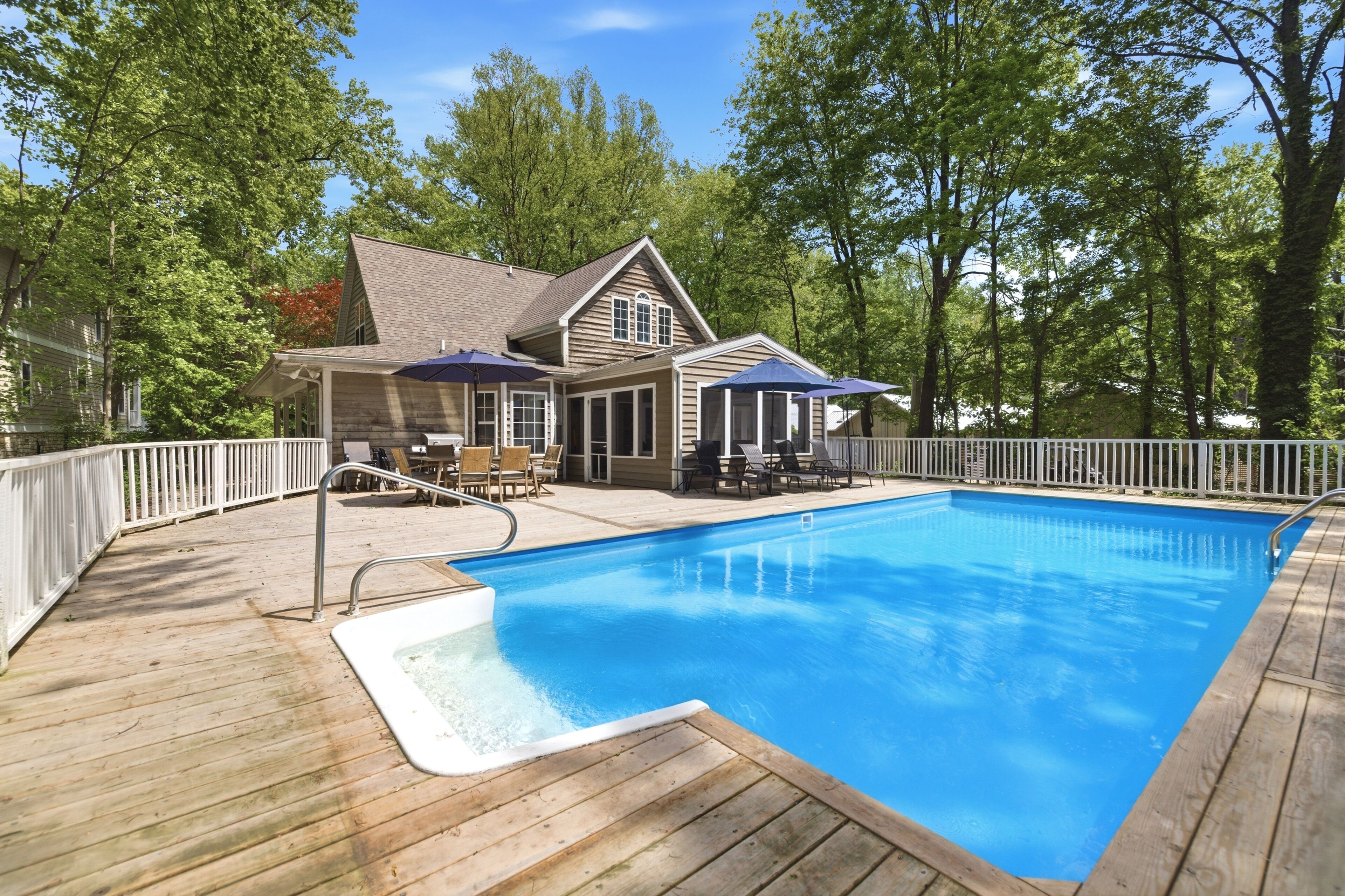 A heated pool