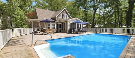 A heated pool