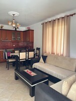 Apartment, 2 Bedrooms | Private kitchen | Fridge, oven